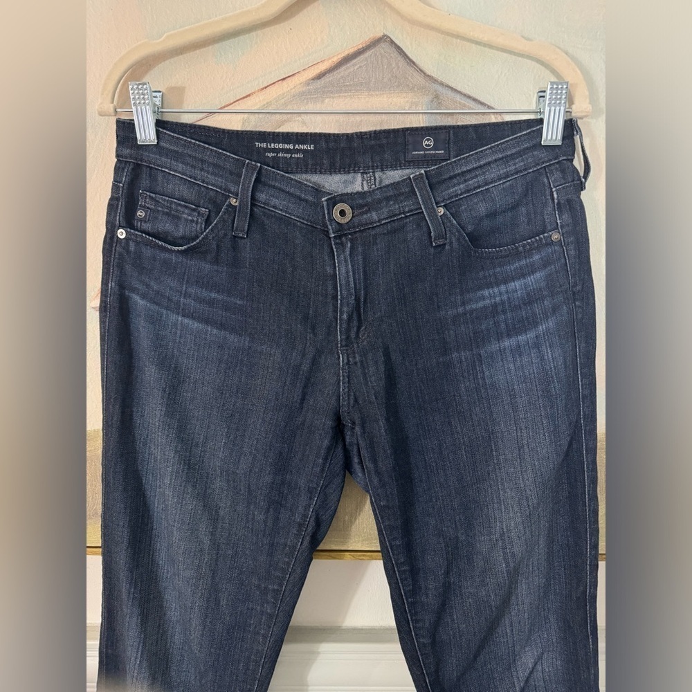 AG Adriano Goldschmied The Legging Ankle Super Skinny Ankle Jeans Dark Wsh Sz 27 - Picture 5 of 11